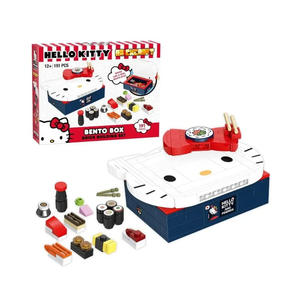 Hello Kitty Bento Box Brick Building Set 12+ 191 Pieces Compatible With Major Br